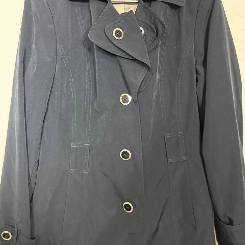 Calvin Klein trench coat jacket Sz M WOMEN USA - Picture 4 of 8